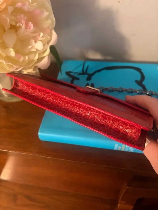 Furla Croc-Embossed Leather Shoulder Bag - Picture 6 of 7